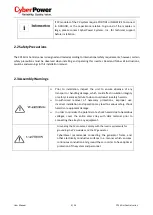 Предварительный просмотр 6 страницы Cyber Power Mini Central CPSPV30000ETL Series User Manual