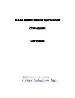 Cyber Solutions CTAP 10-100M User Manual preview