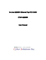 Preview for 1 page of Cyber Solutions CTAP 10-100M User Manual