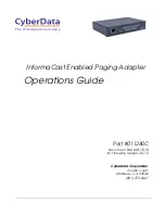 Предварительный просмотр 1 страницы CyberData 011233 Operation Manual