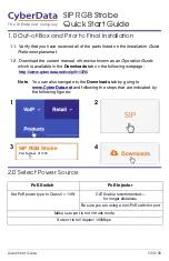 Предварительный просмотр 1 страницы CyberData 011376 Quick Start Manual