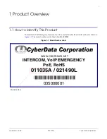 Предварительный просмотр 8 страницы CyberData 11035 Operation Manual