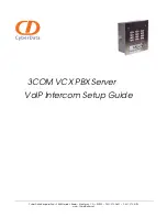 CyberData 3COM VCX PBX Server Manual preview