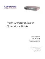 Preview for 1 page of CyberData VoIP V3 Paging Server Operation Manual