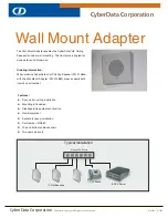 CyberData Wall Mount Adapter Specification Sheet preview