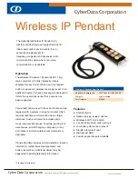 CyberData Wireless IP Pendant Specification Sheet предпросмотр