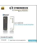 Cyberdrive PA-101BT User Manual предпросмотр