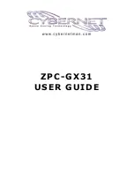 Preview for 1 page of Cybernet ZPC-GX31 User Manual