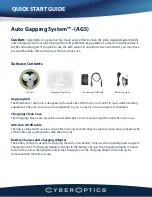 CyberOptics Auto Gapping System AGS Quick Start Manual preview