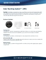 Preview for 1 page of CyberOptics Auto Teaching System ATS Quick Start Manual