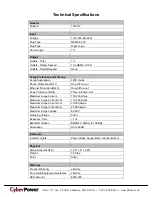 Предварительный просмотр 2 страницы CyberPower 1010HT Specification Sheet