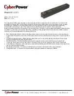 Предварительный просмотр 1 страницы CyberPower 6050 Specification Sheet