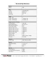 Предварительный просмотр 2 страницы CyberPower 6050 Specification Sheet