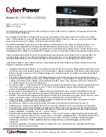 CyberPower 649532715039 Specification Sheet preview