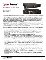 CyberPower 649532815029 Specification Sheet preview