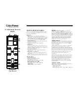 Предварительный просмотр 1 страницы CyberPower B1006T User Manual