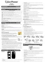 Preview for 1 page of CyberPower BL1250U User Manual