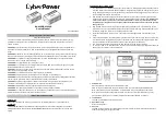 CyberPower BU1000E User Manual предпросмотр