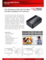 CyberPower BU600E Technical Specification preview