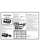 Preview for 1 page of CyberPower CPBC2200 Series User Manual