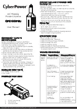 Preview for 1 page of CyberPower CPS100PBU User Manual