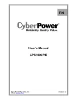 CyberPower CPS1500PIE User Manual предпросмотр