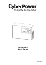 Предварительный просмотр 1 страницы CyberPower CPS600E-DE User Manual