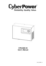 CyberPower CPS600E-IN User Manual предпросмотр