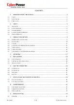 Preview for 2 page of CyberPower CPSPV10000ETL-S User Manual