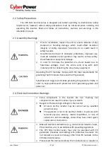 Preview for 7 page of CyberPower CPSPV10000ETL-S User Manual