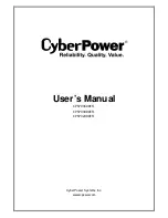 CyberPower CPSPV2000ETL User Manual предпросмотр