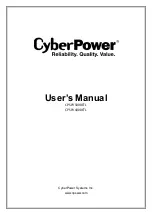 CyberPower CPSPV4000ETL User Manual предпросмотр