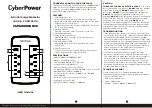 Предварительный просмотр 1 страницы CyberPower CSP600WSURC5 User Manual