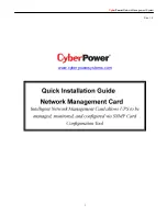 CyberPower CyberPower RMCARD201 Quick Install Manual preview