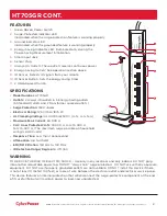 Предварительный просмотр 3 страницы CyberPower HT705GR User Manual