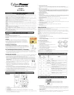 CyberPower LX1000G User Manual preview