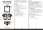 Предварительный просмотр 1 страницы CyberPower P2WU User Manual