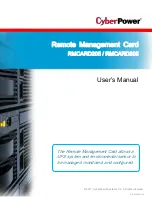 CyberPower RMCARD205 User Manual предпросмотр