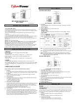 CyberPower SMP1400EILCD User Manual preview