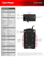 Preview for 2 page of CyberPower Standby CP550HG Specifications