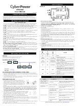 CyberPower Standby Series User Manual preview