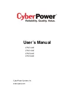 Preview for 1 page of CyberPower STP3T10KE User Manual