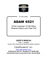 CyberResearch ADAM 6521 User Manual предпросмотр