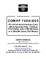 CyberResearch COMHP 7404 User Manual preview