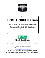 Предварительный просмотр 1 страницы CyberResearch IPDIO 7000 Series Quick Start Manual