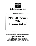 CyberResearch PRO 600 Series User Manual preview