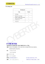 Предварительный просмотр 4 страницы Cybertek CP1000B Manual