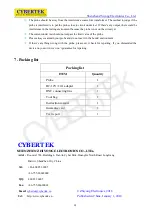 Preview for 20 page of Cybertek CP8000 Series Manual