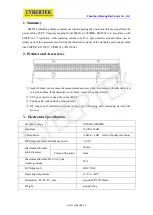 Preview for 2 page of Cybertek EM5018 Manual