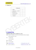 Preview for 4 page of Cybertek EM5018 Manual